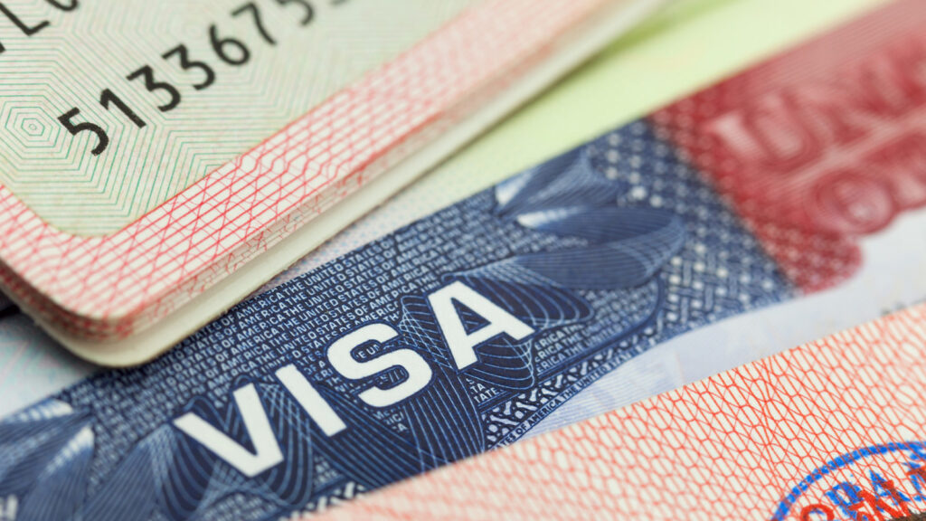 Visa pour les États-Unis dans un passeport, visas l1a et l1b